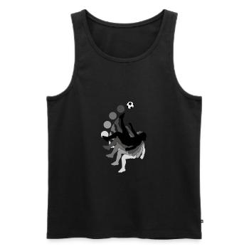 Joueur de pénalité de footballeur de football de repli - Débardeur bio Premium Homme - noir - Devant - AI Model Male 178 light (178cm)
