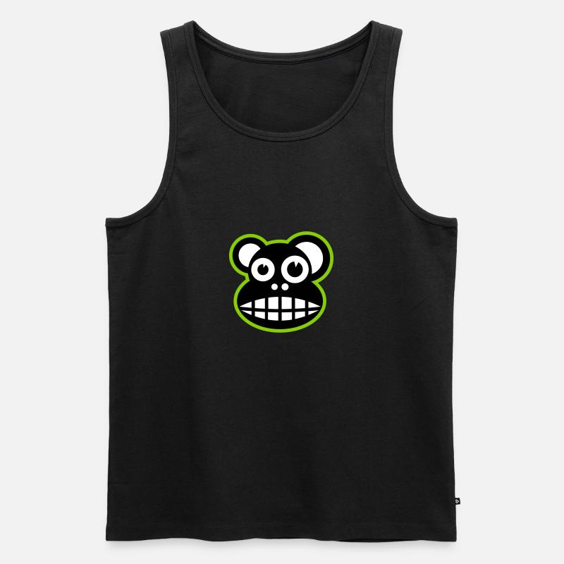 Lustiger Affe - Männer Premium Bio Tank Top - Schwarz