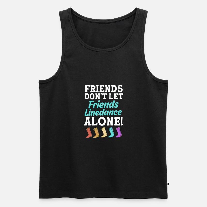 Linedance - Männer Premium Bio Tank Top - Schwarz