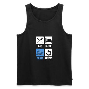 Family Cruise - Men's Premium Organic Tank Top - black - Front - AI Model Male 178 light (178cm)