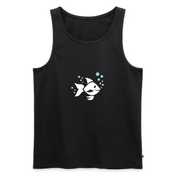 Poisson - Débardeur bio Premium Homme - noir - Devant - Michal (187cm)