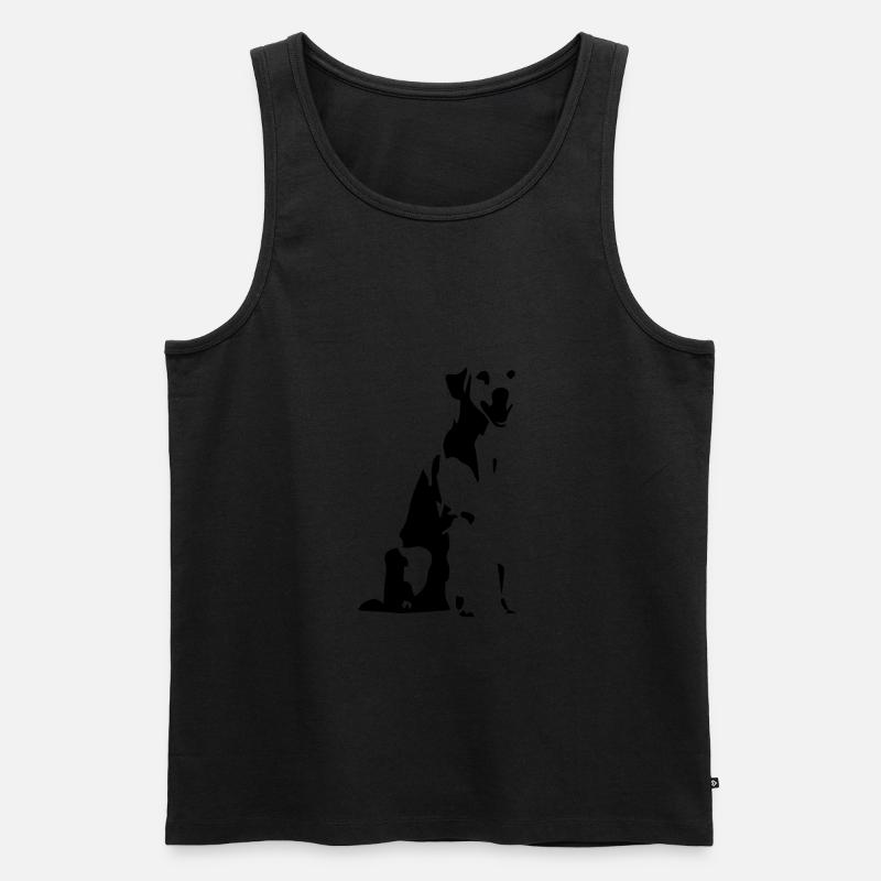 hund - Männer Premium Bio Tank Top - Schwarz