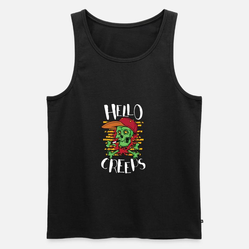 Hallo Creeps - Männer Premium Bio Tank Top - Schwarz