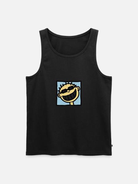 A grinning Tourist - Men's Premium Organic Tank Top - black