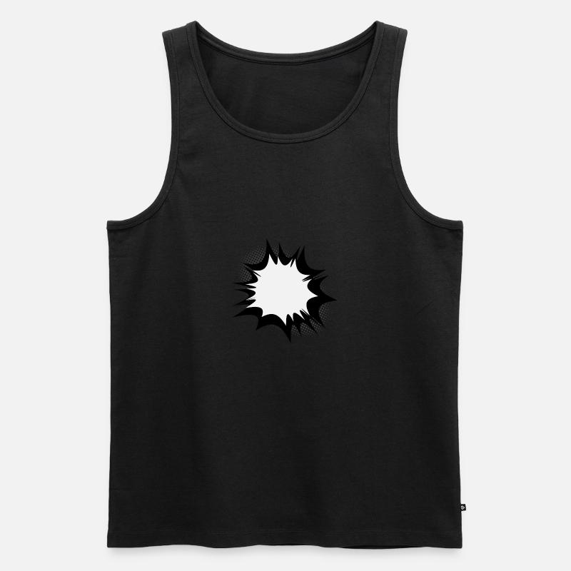 Comic speech bubble explosion - Men's Premium Organic Tank Top - black