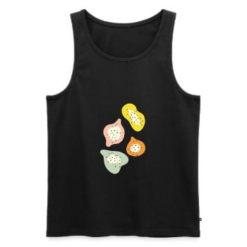 Fruits exotiques - Débardeur bio Premium Homme - noir - Devant - AI Model Male 178 light (178cm)