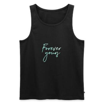 Forever Young Girl Power Woman Königin - Männer Premium Bio Tank Top - Schwarz - Vorne - AI Model Male 178 light (178cm)