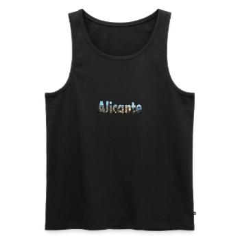 Alicante, mediterrane Stadt an der Costa Blanca - Männer Premium Bio Tank Top - Schwarz - Vorne - AI Model Male 178 light (178cm)