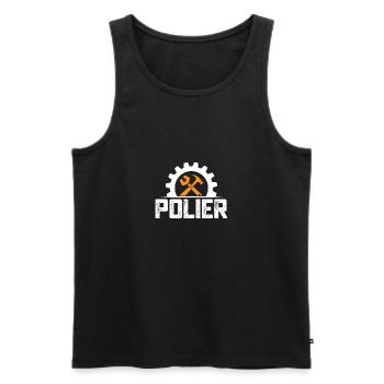 Polier Baustelle Geschenk - Männer Premium Bio Tank Top - Schwarz - Vorne - AI Model Male 178 light (178cm)