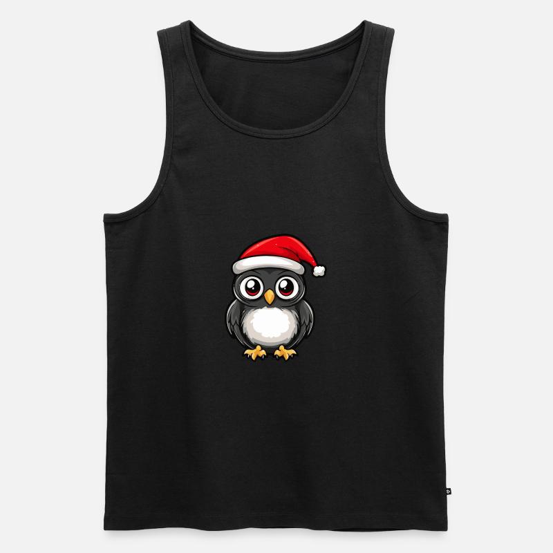 Eule Weihnachten Niedlich - Männer Premium Bio Tank Top - undefined
