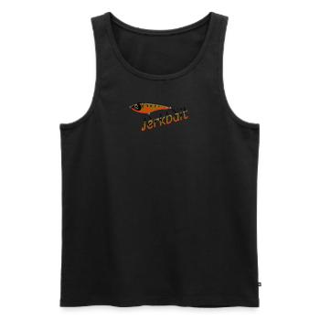 Jerkbait - Männer Premium Bio Tank Top - Schwarz - Vorne - AI Model Male 178 light (178cm)