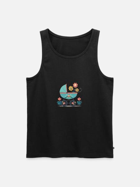 Flowery stroller 7 - Men's Premium Organic Tank Top - black