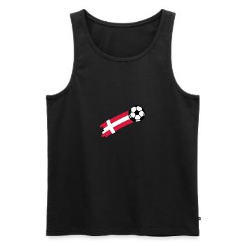 daenemark fussballflagge - Débardeur bio Premium Homme - noir - Devant - AI Model Male 178 light (178cm)