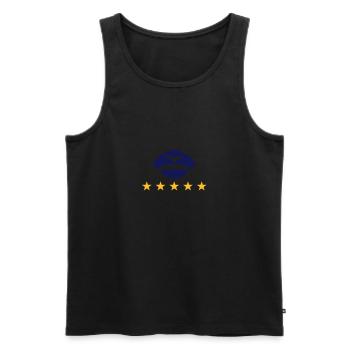 The hat of a pilot in uniform - Men's Premium Organic Tank Top - black - Front - AI Model Male 178 light (178cm)