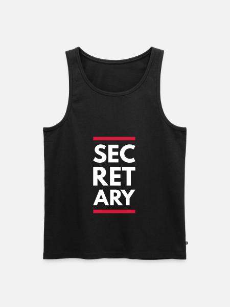 Secretary (Lines) - Men's Premium Organic Tank Top - black