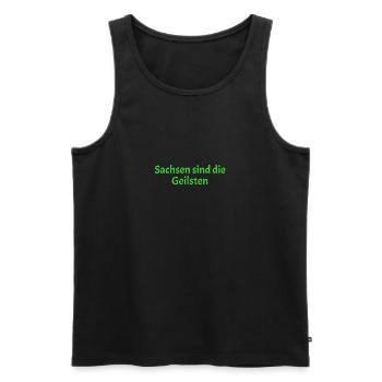 Geilste Sachsen - Männer Premium Bio Tank Top - Schwarz - Vorne - Michal (187cm)