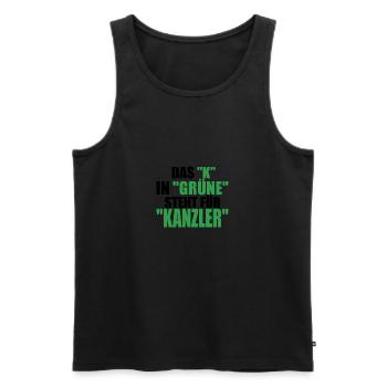 Witze Grüne Grünen Partei Öko Sprüche Klima Co2 - Männer Premium Bio Tank Top - Schwarz - Vorne - AI Model Male 178 light (178cm)