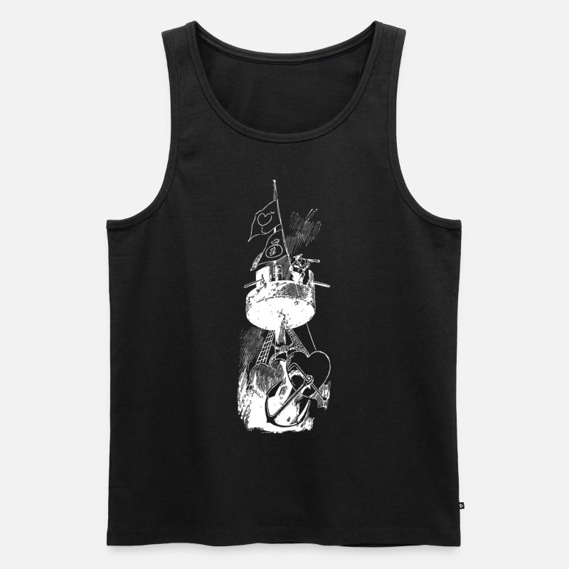 Seemann Ahoi! - Männer Premium Bio Tank Top - Schwarz