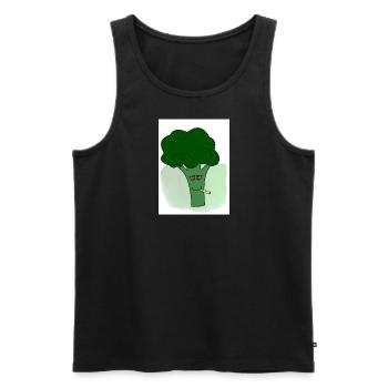 Stoner Brokkoli - Männer Premium Bio Tank Top - Schwarz - Vorne - AI Model Male 178 light (178cm)