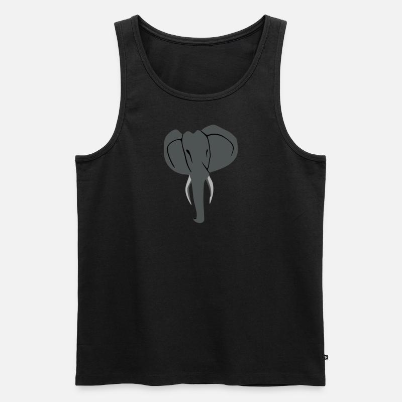 Elefant Head - Männer Premium Bio Tank Top - undefined