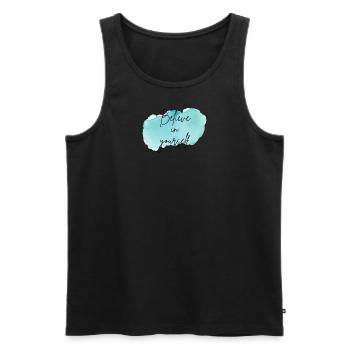 Croyez en vous - Débardeur bio Premium Homme - noir - Devant - AI Model Male 178 light (178cm)