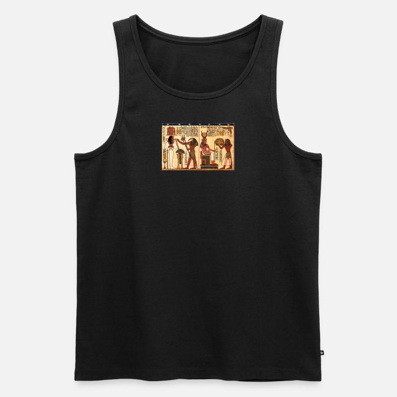 Altägyptische Hiroglyphen - Männer Premium Bio Tank Top - Schwarz