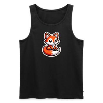 Süßer kleiner Fuchs - Männer Premium Bio Tank Top - Schwarz - Vorne - Michal (187cm)