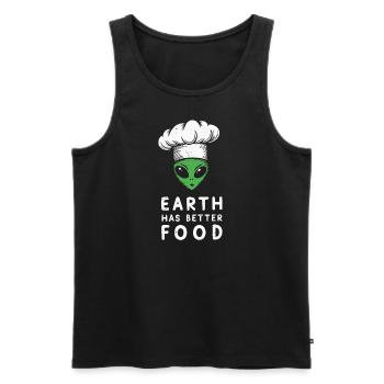 Earth has better Food - Männer Premium Bio Tank Top - Schwarz - Vorne - Michal (187cm)