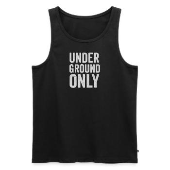 Undergroundonly - Men's Premium Organic Tank Top - black - Front - AI Model Male 178 light (178cm)