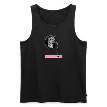 Gone in motion past lost - Men's Premium Organic Tank Top - black - Front - Michal (187cm)