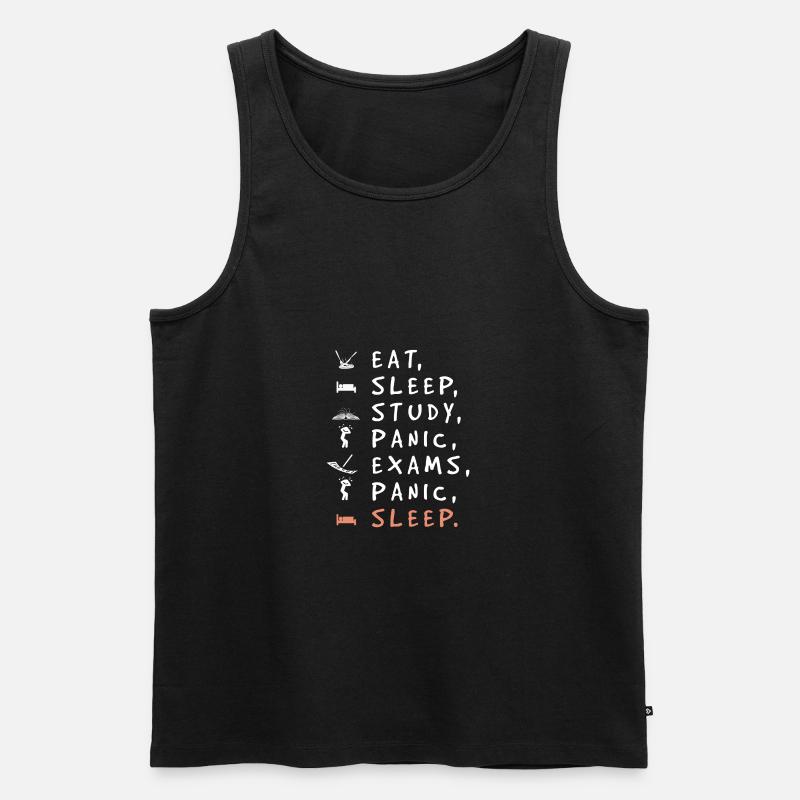 Student - Männer Premium Bio Tank Top - Schwarz