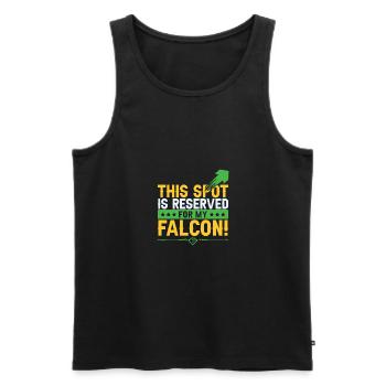 falknerei spruch - Männer Premium Bio Tank Top - Schwarz - Vorne - Michal (187cm)