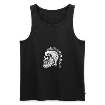 Viking Odin - Men's Premium Organic Tank Top - black - Front - Michal (187cm)