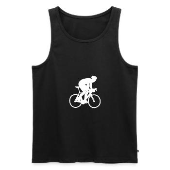 Vélo vélo vélo de course - Débardeur bio Premium Homme - noir - Devant - Michal (187cm)