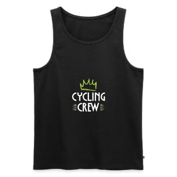 Cycling Crew - Männer Premium Bio Tank Top - Schwarz - Vorne - AI Model Male 178 light (178cm)