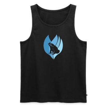 Frosch Teich - Männer Premium Bio Tank Top - Schwarz - Vorne - AI Model Male 178 light (178cm)