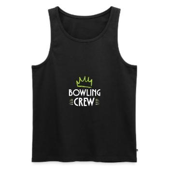 Bowling Crew - Men's Premium Organic Tank Top - black - Front - Michal (187cm)