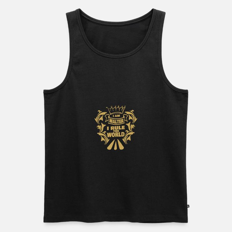 Walter - Männer Premium Bio Tank Top - Schwarz