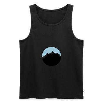 gebirge - Männer Premium Bio Tank Top - Schwarz - Vorne - Michal (187cm)