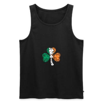 Shamrock St. Patrick's Day - Männer Premium Bio Tank Top - Schwarz - Vorne - AI Model Male 178 light (178cm)