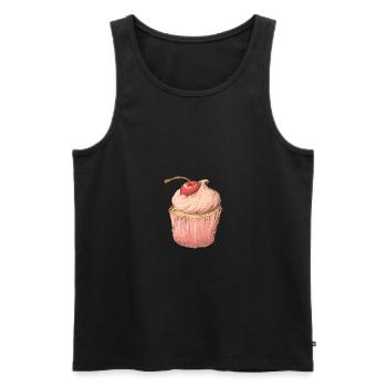 Cupcake - Männer Premium Bio Tank Top - Schwarz - Vorne - AI Model Male 178 light (178cm)