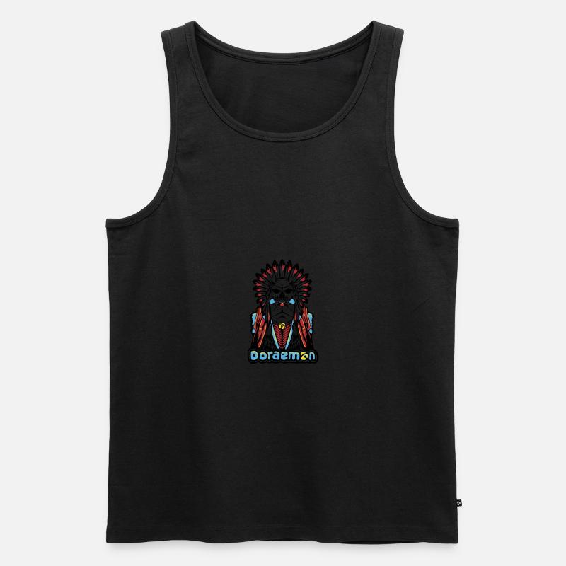 Doraemon - Männer Premium Bio Tank Top - Schwarz