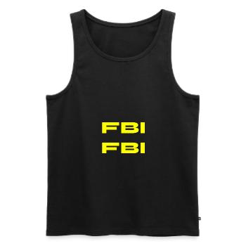 FBI - Men's Premium Organic Tank Top - black - Front - AI Model Male 178 light (178cm)