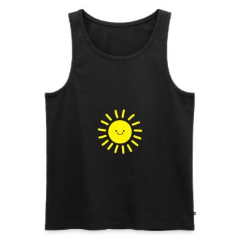 sourire au soleil - Débardeur bio Premium Homme - noir - Devant - Michal (187cm)