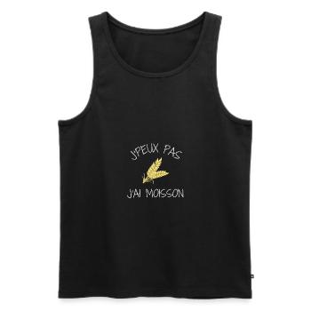 J'peux pas j'ai moisson t shirt agriculteur - Débardeur bio Premium Homme - noir - Devant - AI Model Male 178 light (178cm)