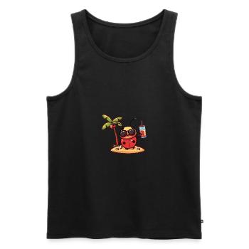 Vacances d’été de coccinelle - Débardeur bio Premium Homme - noir - Devant - Michal (187cm)
