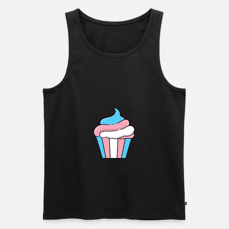 Trans Pride Cupcake - Männer Premium Bio Tank Top - Schwarz