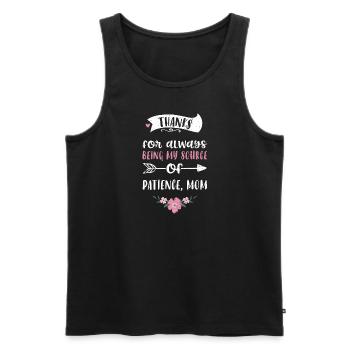 Thanks for always being my sourc... - Männer Premium Bio Tank Top - Schwarz - Vorne - Michal (187cm)