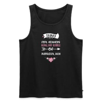 Thanks for always being my sourc... - Men's Premium Organic Tank Top - black - Front - Michal (187cm)
