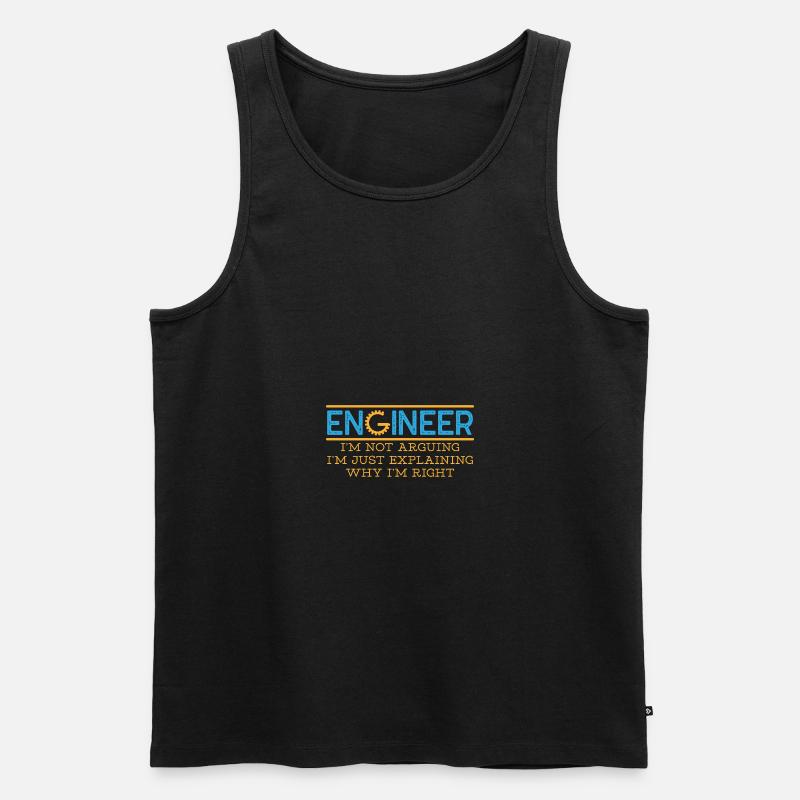 Engineer Spruch Nerd Geschenk Geek - Männer Premium Bio Tank Top - Schwarz